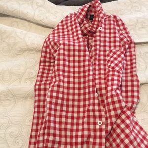 EllandEmm Gingham Boyfriend Button up